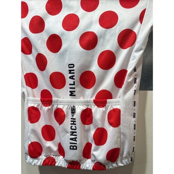 Bianchi Milano "King of the Mountains" Cycling Jersey Long Sleeve XL Vintage - Picture 15 of 16